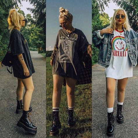 Oversized Rock Tshirt Outfit, Vegas Music Festival Outfit, Oversized Shirt Festival Outfit, Grunge Outfits Festival, Grunge Vegas Outfit, Download Festival Outfit Ideas, Download Festival Outfits, Wwwy Fest Outfit, Indie Band Concert Outfit