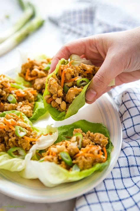 Thai Chicken Lettuce Wraps, Keto Quiche, Low Carb Meal, Boiled Egg Diet Plan, Keto Pancakes, Meals Healthy, Chicken Lettuce Wraps, Health Dinner, Thai Chicken