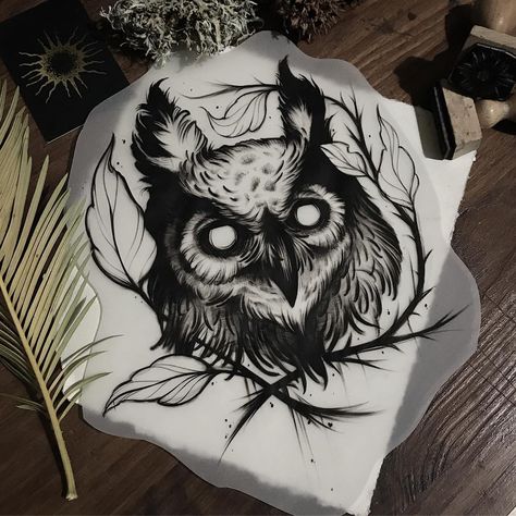 No automatic alt text available. Scary Owl, Owl Tattoo Ideas, Owl Tattoo Drawings, Tier Tattoo, Petit Tattoo, Owl Tattoo Design, Creepy Tattoos, Geniale Tattoos, Tattoo Graphic