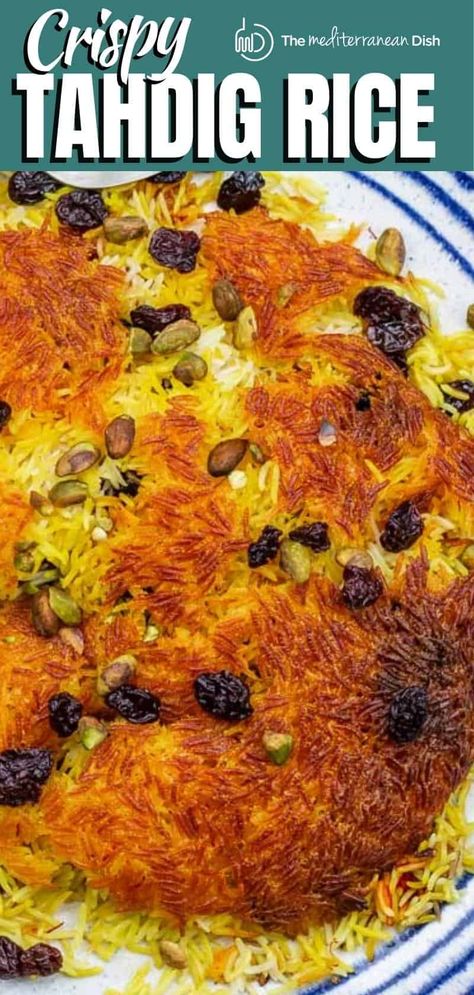 Tahdig Recipe With Chicken, Tah Dig Persian Rice Recipe, Persian Rice Recipes, Tadig Persian Rice, Persian Rice Tahdig, Persian Tomato Rice, Persian Rice Recipe Iranian Food, Persian Vegetable Recipes, Iran Food Recipes