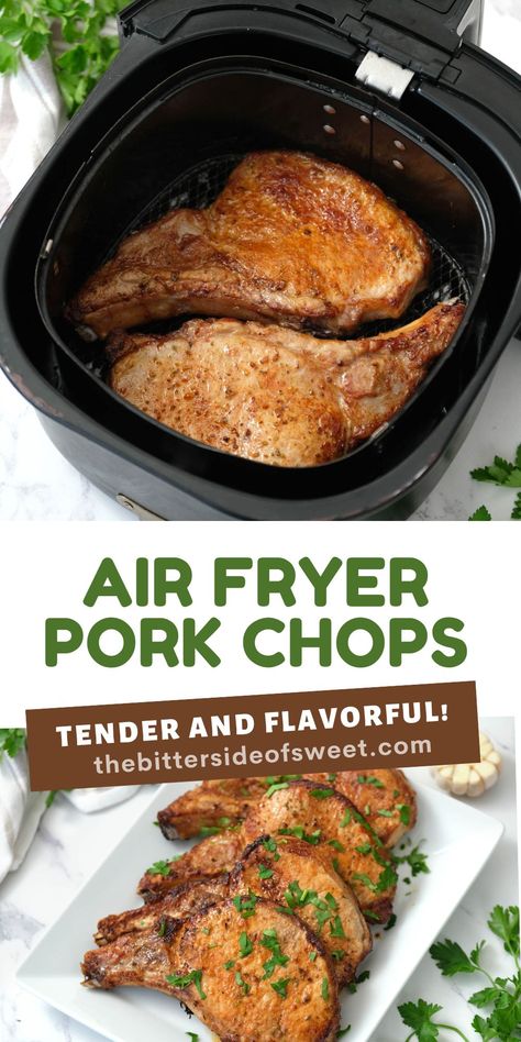 Thick Cut Pork Chops Air Fryer, Nuwave Recipes, Air Fry Pork Chops, Air Fryer Recipes Pork, Foil Meals, Sleeve Recipes, Air Fryer Pork, Bariatric Sleeve, Air Fryer Pork Chops