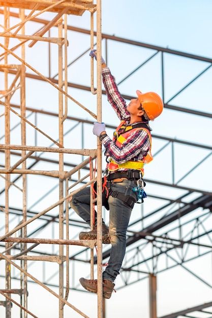 Scaffolding Safety, Scaffolding, Construction Site, Premium Photo, Work On, Climbing, Stock Photos, Art