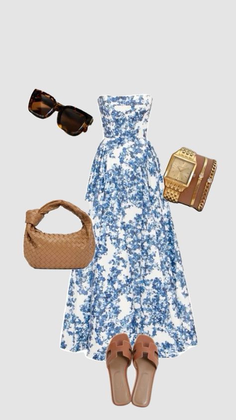 Sundress Outfit, Flower Maxi Dress, Luxury Photography, Maxi Dress Outfit, Effortlessly Chic Outfits, Everyday Fashion Outfits, Casual Day Outfits, Classy Fashion, Casual Chic Outfit