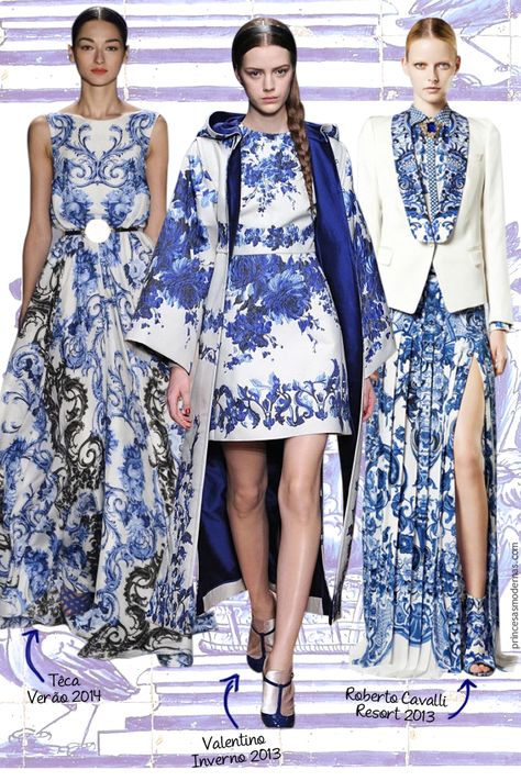 azulejos | the senses of portugal Portuguese Textiles, Porcelain Fashion, Porcelain Print, Elegante Y Chic, Delft Blue, The Senses, Blue China, Date Outfits, Carolina Herrera