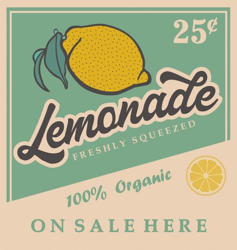 Lemon Vintage Poster Sign Free Stock Photo - Public Domain Pictures Lemon Vintage Illustration, Camp Poosh, Vintage Lemonade, Tea Branding, Retro Style Posters, Sign Image, Fresh Lemonade, Graphic Arts Illustration, Brand Mood Board