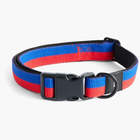 Dog owners and their pups now have a special place in the HAY universe thanks to this vibrant collection from Mette Hay and Barbara Maj Husted Werner, owner of Copenhagen boutique Holly Golightly. Made from durable recycled polyester, the HAY Dog Collar (2024) comes in cheerful contrasting stripes that stand out in a crowd. An adjustable buckle and extra-soft padding ensure superior comfort that dogs will love to wear and owners will love to look at. Sized to suit dogs of varying sizes, the collars are made to match the collection’s bright leashes (sold separately). Made in China. | Dog Collar, Medium / Large, Red/Blue, M/L at Design Within Reach Holly Golightly, Large Dog Collars, Lavender Green, Green Item, Design Within Reach, Dog Leash, Dog Owners, Dog Bowls, Pet Accessories