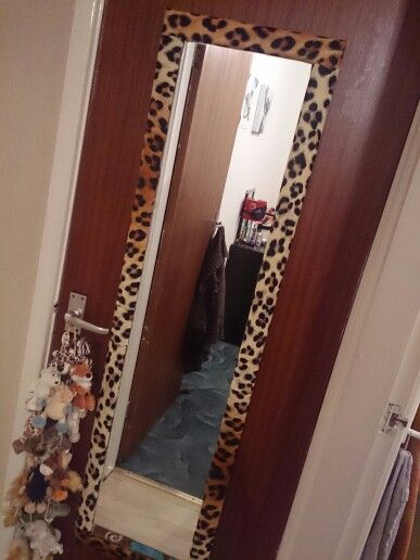 Leopard print mirror Leopard Print Mirror, Cheetah Print Bathroom Ideas, Cheetah Print Bathroom, Leopard Print Room, Cheetah Print Rooms, Leopard Bedroom Decor, Cheetah Print Decor, Leopard Bathroom, Leopard Print Home