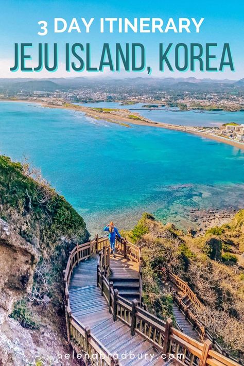 This Jeju Island 3 day itinerary is the perfect addition to your South Korea trip. With the best beaches, waterfalls, hiking trails and restaurants for your trip | 3 days in Jeju | jeju island 3 days | jeju 3 days | jeju itinerary 3 days | jeju island itinerary | itinerary jeju | best things to do in jeju | where to go in jeju island south korea travel | jeju island what to do | what to do in jeju island south korea itinerary | jeju island places to visit | jeju island south korea nature Jeju Island Itinerary, Jeju Itinerary, South Korea Destinations, South Korea Itinerary, South Korea Trip, Korea Itinerary, Korea Nature, Jeju City, Jeju Island South Korea