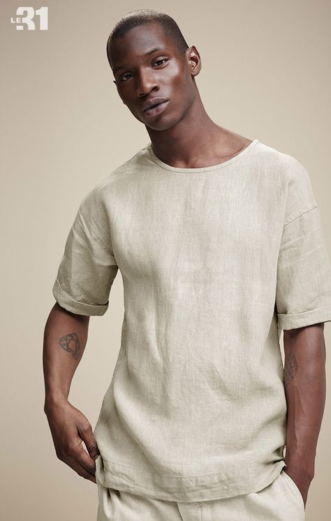 Jordan Matheson, Adonis Bosso, Mens Linen Outfits, Male Tshirt, Men's Sleepwear, Linen Outfits, Black Male Models, Classic Clothes, Cool Shirt Designs