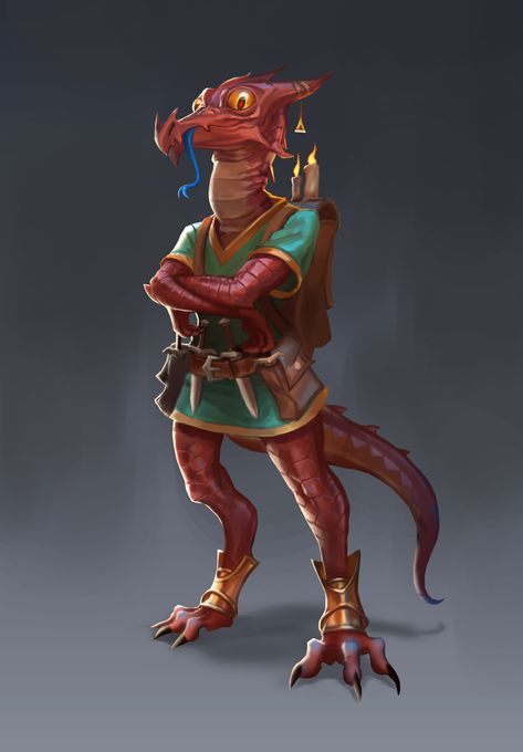 ArtStation - Playful Kobold Kobold Dnd, Kobold D&d, Dungeons And Dragons Races, Dnd Campaign, Dnd Races, Dragon Rpg, Oc Art, Fantasy Races, Dungeons And Dragons Characters