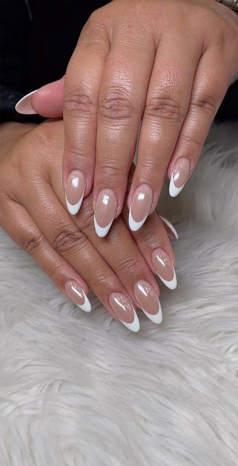 wedding nails, bridal nails, french manicure wedding, french tips nails brides, wedding nails brides, bride nails, wedding nail ideas Bridal French Manicure, Almond French Tip Nails, Pakistani Hair, Almond French Tip, Nails Bridal, Subtle Nail Art, Polished Aesthetic, Almond Nails French, Nail Desi