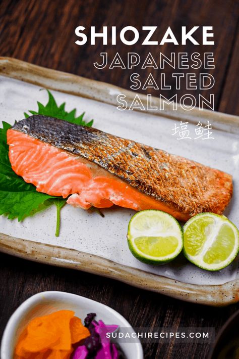 Sudachi Recipes, Breakfast Salmon, Chef Taro, Salted Salmon, Japanese Breakfast Traditional, Oven Salmon, Salmon Breakfast, Easy Japanese Recipes, Japanese Recipe