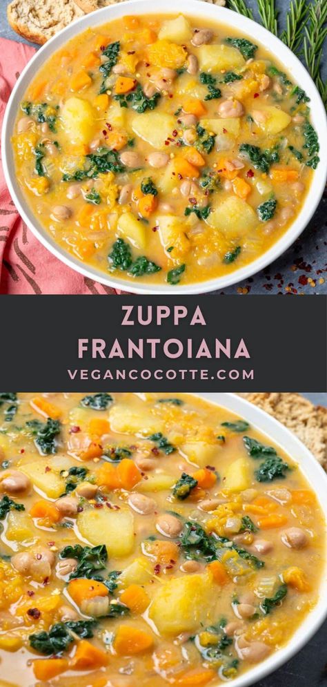 Zuppa Frantoiana (Bean and Vegetable Soup) Hungarian Vegetable Soup, Vegetable Soup Beans, Tuscany Bean Soup, Plant Based Bean Soup, Vegan Northern Bean Recipes, 16 Bean Soup Recipe Vegetarian, Soup With Arugula, Italian Bean Soup Recipes, Summer Bean Soup