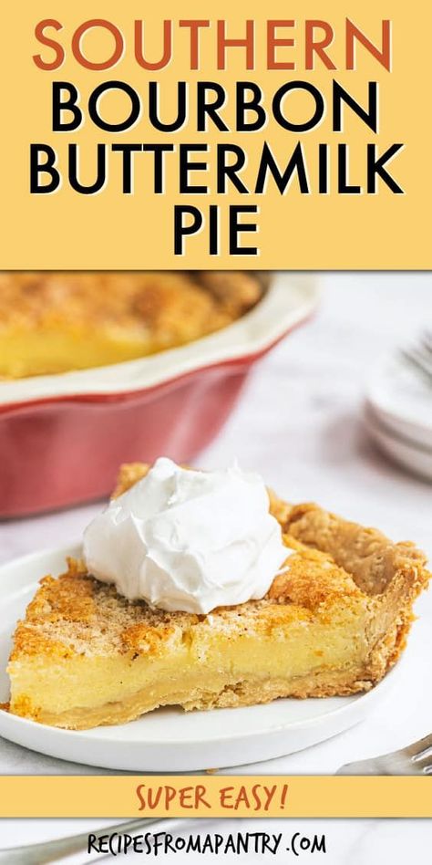 Recipes With Buttermilk, Southern Buttermilk Pie, Everyday Desserts, Buttermilk Pie Recipe, Framed Recipes, Milk Custard, Easy Potluck, Thanksgiving 2022, Buttermilk Pie