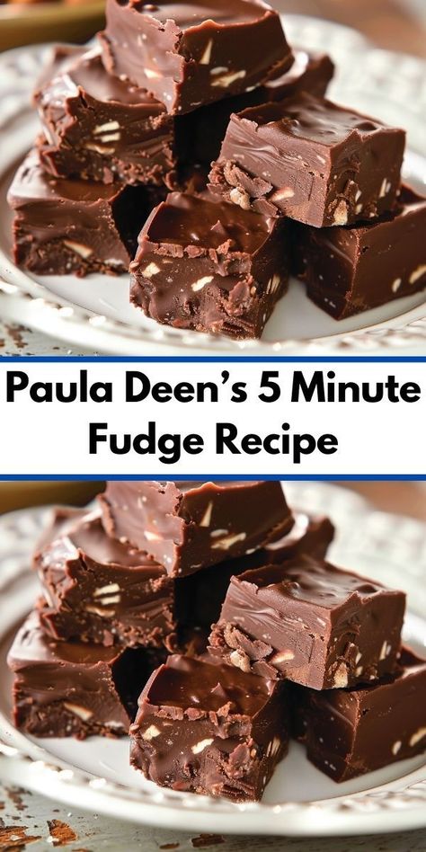 Make delicious fudge in 5 minutes with Paula Deen’s easy recipe. Perfect for chocolate cravings. Recipe With Chocolate Chips, 5 Minute Fudge, Fudge Dessert, Homemade Fudge Recipes, Paula Deen Recipes, Quick Dessert, Fudge Recipes Easy, Homemade Fudge, Fudge Easy