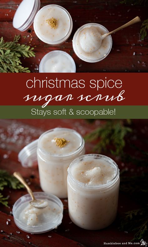 Christmas Hand Scrub, Christmas Sugar Scrubs, Sugar Body Scrub Diy, Sugar Hand Scrub, Foaming Scrub, Salt Scrub Recipe, Diy Body Scrub Recipes, Diy Sugar Scrub Recipe, Natural Sugar Scrubs