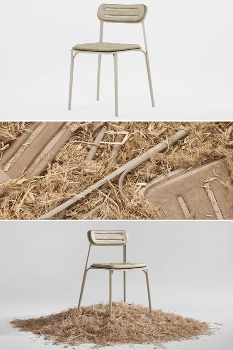 Made From Hemp, PEEL Chair is Responsible Alternative to Ubiquitous Plastic Stacking Chair Unique Chair, Stacking Chairs, Plastic Chair, Injection Moulding, Harmful Chemicals, Chair Design, Chemicals, Biodegradable Products, Design Ideas