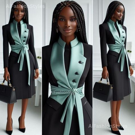 Lady Suits Fashion, Unconventional Fashion, Church Attire, Women Blouses Fashion, Corporate Wear, Stylish Work Attire, Elegant Dresses Classy, High Fashion Outfits, Woman Suit Fashion