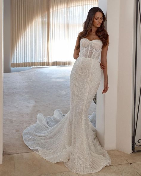 All Posts • Instagram Hot Mermaid, Blanche Bridal, Draped Wedding Dress, Fitted Gown, Wedding Dr, Mermaid Sweetheart, Wedding Dress Sequin, Wedding Dresses Strapless, Luxury Bridal