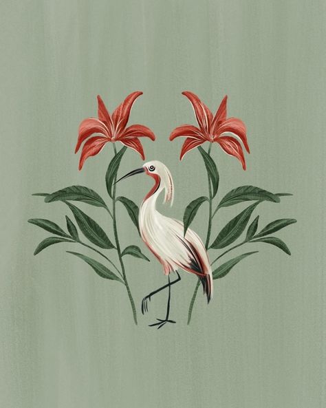 Tropical Crane at ArtfullyWalls, This illustration features an elegant white Crane This majestic bird is found in Asia, Africa, the Americas, and southern Europe. #tropical #crane #birdlife #illustrationart #naturaltones #elegant #artfullywalls #gallerywall #gallerywalldecor #gallerywallinspo #artprints #stellarspaces #homeinspiration #rockininteriors #sorealhomes #styleithappy  #interiorlovers #interiorstyling #styleithappy #artfullywalls #gallerywall #gallerywalldecor #gallerywallinspo White Crane, Artfully Walls, Artist Wall, Textile Prints Design, Gallery Wall Decor, Bird Art Print, Tropical Art, Tropical Birds, Summer Art