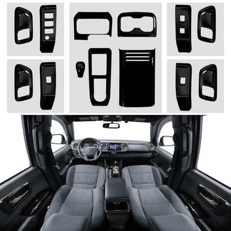 PRICES MAY VARY. 🇺🇸【 PERFECTLY CUSTOM FIT FOR 3RD GEN TACOMA 】: This Carlimeki full set interior mods trims are designed to fit perfectly in your double & crew cab 3rd gen Tacoma from year 2016 to 2023 including SR, SR5, Limited, TRD Pro, TRD Sport, TRD Off-Road, Trail Special Edition etc. 🇺🇸【 SUPER EASY INSTALLATION 】: This tacoma interior moulding cover trims offers a hassle-free installation process using quality adhesive tape, making it easy and convenient to set up. Compared to cheaper Toyota Tacoma Sr5 Mods, 3rd Gen Tacoma Mods, Tacoma Interior Mods, Tacoma Interior, Toyota Tacoma Accessories, Interior Moulding, Toyota Tacoma Mods, 2010 Toyota Tacoma, 3rd Gen Tacoma