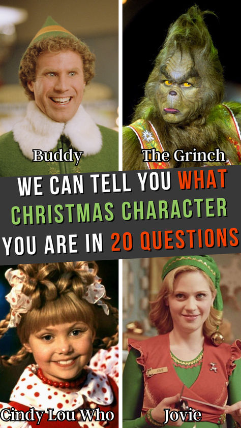 Christmas Movie Characters, Christmas Party Planning, Christmas Party Crafts, Christmas Quiz, Mr Grinch, Classic Christmas Movies, Fun Quizzes To Take, Elf Movie, Aspects Of Life