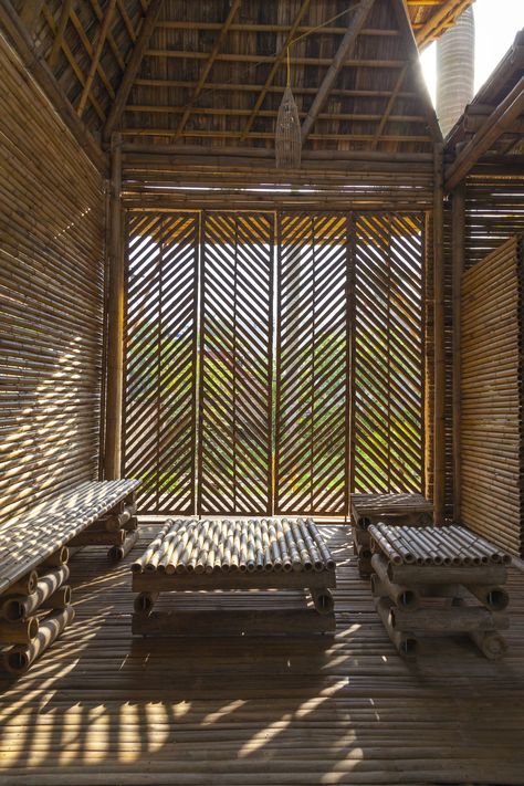 Gallery of Bb Home / H&P Architects - 23 Bamboo Building, Bamboo House Design, Backyard Garden Layout, Bamboo Structure, Bamboo Architecture, Bamboo Construction, Bamboo House, Bamboo Design, Design Del Prodotto