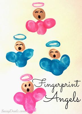 DIY Fingerprint Singing Angel Craft For Kids - Crafty Morning Diy Snowmen, Elf Craft, Fingerprint Christmas, Juleverksted For Barn, Fingerprint Crafts, Crafty Morning, Christmas Art Projects, Fingerprint Art, Christmas Crafty