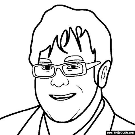 Elton John Coloring Page Elton John Drawing, Elton John Art, John Drawing, Elton John, Free Coloring Pages, Printable Coloring Pages, Printable Coloring, Free Coloring, Coloring Page