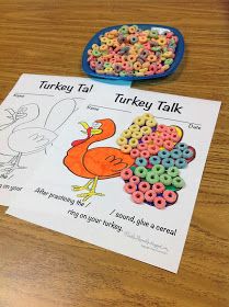 the peachie speechie: Gobbling up this activity! Thanksgiving Themed Activities, Peachie Speechie, Speech Therapy Thanksgiving, Language Learning Activities, Speech Crafts, Puff Balls, Ugly Sweater Contest, November Activities, Language Therapy Activities