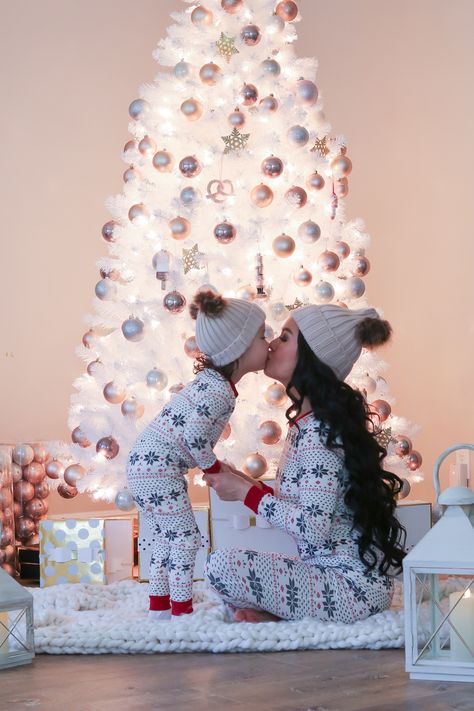 Mommy and Me matching organic snowflake Christmas pajamas matching pom hats Mama And Me Christmas Pictures, Mommy Me Christmas Outfits, Mom And Toddler Christmas Photos, Christmas Photoshoot Ideas Mommy And Me, Mommy & Me Christmas Pictures, Mommy And Me Christmas Pajamas, Mom And Me Christmas Photos, Mom And Kids Christmas Pictures, Mommy And Me Photo Shoot Christmas