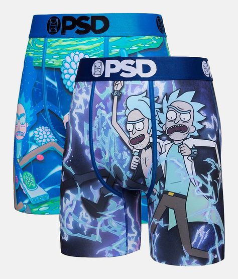 PSD Rick & Morty Ram Warp 2 Pack Stretch Boxer Briefs - Blue Medium, Men's Multi Printed 7 breathable stretch boxer briefs Wide soft elasticized no itch waistband Contoured micro-mesh seexed pouch Flex fit flatlock seams. 88% Polyester 12% Elastane. Machine wash cold. Do not bleach. Tumble dry low. Do not iron.. MEN'S PSD BOXER SHORT SIZE CONVERSION CHART Boxer Size S M L XL XXL Waist Size 28-32 32-34 36-38 40-42 44-48 *Conversion sizes may vary. Measurements based on size medium. Apparel & Accessories Ethika Men Boxers, Psd Boxers, Ehlers Danlos Syndrome Awareness, Cool Outfits For Men, Mens Boxers, Swag Shoes, Conversion Chart, Arizona Tea, Rick And Morty