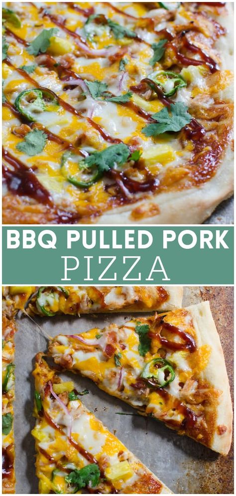 Pulled Pork Pizza Recipe, Pork Pizza, Pulled Pork Pizza, Spicy Pizza, Bbq Pizza, Pizza Fatta In Casa, Pizza Recipes Homemade, Flatbread Pizza, Bbq Pulled Pork