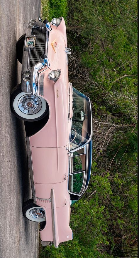 Pink Chevy Trucks, Coquette 60s, Pink Chevy, Whitewall Tires, 1960 Cadillac, Old Fashioned Cars, Classic Car Photography, Classic Cars Trucks Hot Rods, American Classic Cars