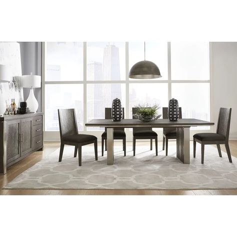 Wade Logan® Beaconsdale Extendable Solid Wood Top Metal Base Dining Table & Reviews | Wayfair Patio Bar Table, 5 Piece Dining Set, Extension Dining Table, Leather Living Room Set, Traditional Chairs, Dresser Decor, Wood Sideboard, Modern Sectional, Living Room Leather