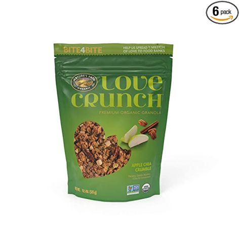 Amazon.com: Nature's Path Organic Love Crunch Premium Granola, Apple Chia Crumble, 11.5 Ounce (Pack of 6): Snack Party Mixes Love Crunch Granola, Organic Granola, Granola Clusters, Gluten Free Shopping, Peanut Butter Granola, Crunchy Granola, Granola Cereal, Dried Apples, Apple Crumble