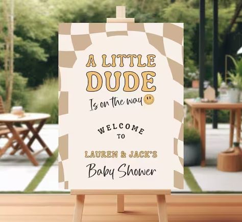 LunaLimonadaDesigns - Etsy Checkered Baby Shower Ideas, Rodeo Birthday, Shower Welcome Sign, Invitation Baby Shower, Baby Shower Welcome Sign, Baby Shower Invites, Hello Baby, Baby Shower Theme, Boy Shower