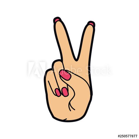 Tattoos, Love Pop Art, Peace Fingers, Love Pop, Peace Sign, Adobe Stock, Peace Gesture, Pop Art, Stock Vector