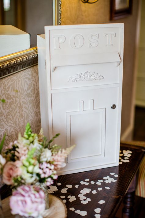 Wooden vintage post box available to hire from Wild Floral Designs. Freckle Photography, Table Chart, Wedding Post Box, Pearls Photography, Box With Lock, Wedding Post, Post Box, Shabby Chic Wedding, Vintage Style Wedding