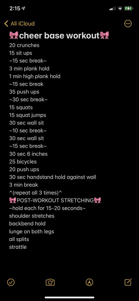 Cheerleading Base Workouts, Basic Cheer Jumps, Things You Need To Know To Be A Cheerleader, Side Base Cheer, Themes For Cheer Practice, Cheer Strength Workout, Cheer Cardio Workout, Cheer Camp Necessities, Cheer Body Workout