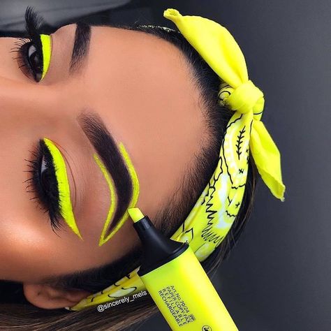 Wath is Your Favorite?? ... Make Up Designs, Maquillage On Fleek, Yellow Makeup, Neon Makeup, Halloween Eye Makeup, Make Up Videos, Eye Makeup Designs, Makijaż Smokey Eye, Colorful Eye Makeup