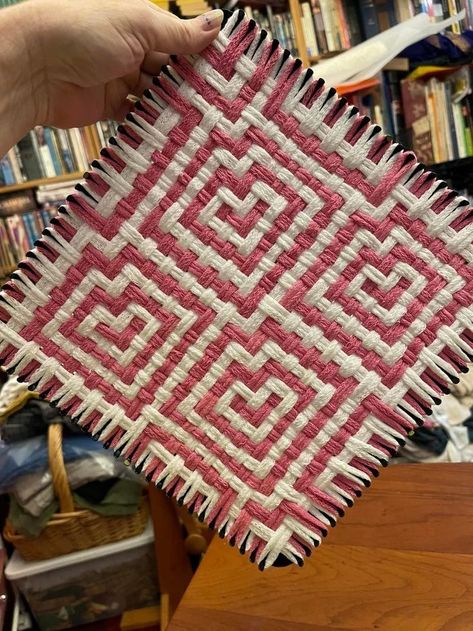 Heart Potholder Pattern Free, 10” Potholder Loom Patterns, Loop Potholder Patterns Free, Pot Holder Patterns Loom, Friendly Loom Potholder Patterns, Potholder Loom Designs, Potholder Loom Projects, Potholder Pro Loom Patterns Free, Pro Potholder Loom Patterns