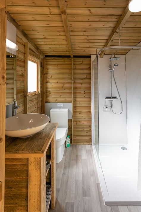 Glamping in Devon Valleyside Escapes Safari Tent Lodges Glamping Bathroom Ideas, Glamping Amenities, Safari Bathroom Ideas, Glamping Bathroom, Small Fridge Freezer, Safari Bathroom, Mediterranean Courtyard, Glamping Ideas, Glamping Tent