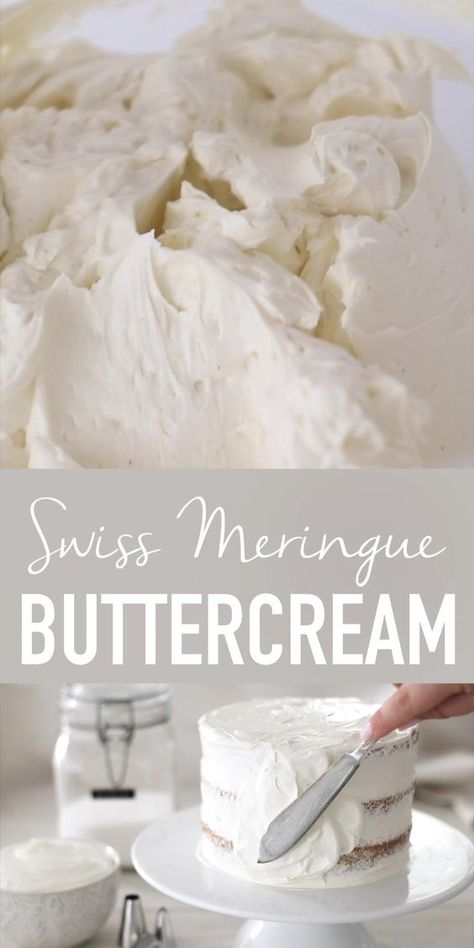 Swiss Meringue Buttercream Recipe, Resipi Kek, Frosting Recipes Easy, Cake Frosting Recipe, Torte Cupcake, Meringue Buttercream, Swiss Meringue, Swiss Meringue Buttercream, Buttercream Recipe