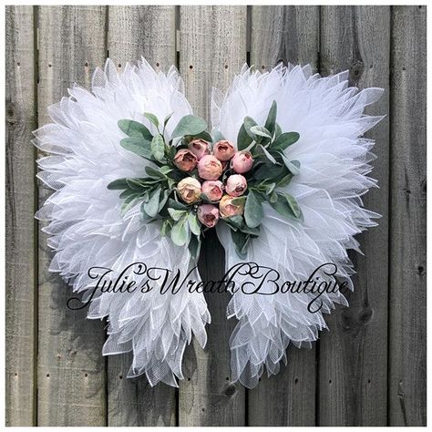 I’ve been so humbled by how many people want these and want to make the angel wings for their loved. It’s such a blessing to be able to air something to remember those we love. #JWB #julieswreathboutique #angels #remembrance #rememberourlovedkones  #inmem Angel Wing Wreath, Wing Wreath, Angel Wings Wreath, Angel Wings Flower, Diy Angel Wings, Gravesite Decorations, Diy Angels, Diy Wings, Diy Spring Wreath