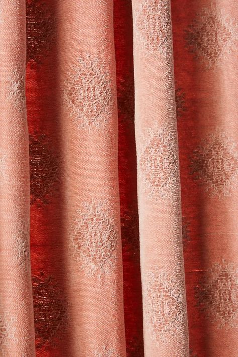 Jacquard Chenille Curtain | Anthropologie Moroccan Curtains, Chenille Curtains, Cabin Living Room, Beige Curtains, Cool Curtains, Curtain Designs, Hanging Curtains, Rustic Farmhouse Decor, Curtains Bedroom