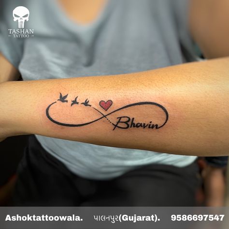 Girls tattoo on hand || girls infinity tattoo with name || infinity tattoo || infinity tattoo with name || Tatoos Woman Hand Love, Hand Tattoos Infinity, Infinity Tattoo Forearm, Infinity Hand Tattoo, Bhumi Name Tattoo, Prashant Name Tattoo, Tatoos Woman Hand Name, Infinity Name Tattoos For Women, Couple Hand Tattoo