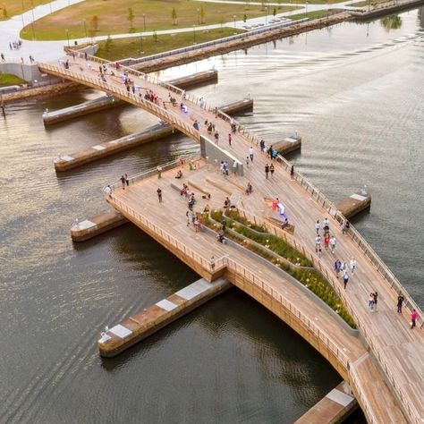 Waterfront Architecture, Bridges Architecture, Public Space Design, Desain Lanskap, Landscape Architecture Design, Bridge Design, Pedestrian Bridge, Design Competitions, A Bridge