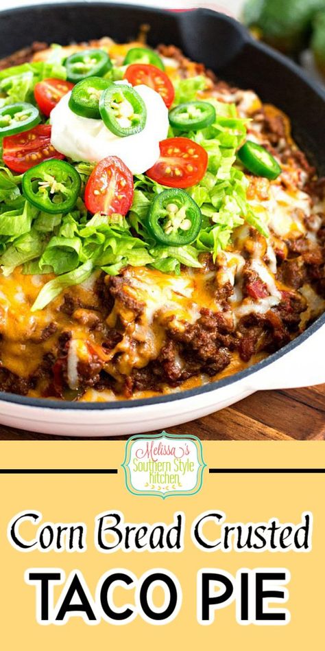 Mexican Cornbread Casserole Recipe, Cornbread Taco, Casserole Beef, Mexican Cornbread Recipe, Easy Corn, Cornbread Easy, Taco Pie, Favorite Casseroles, Cornbread Casserole