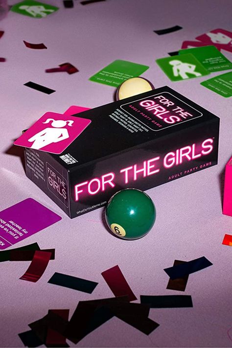 WHAT DO YOU MEME? for The Girls - The Ultimate Girls Night Party Game. 5 different colored game cards (pink, blue, purple, orange and green). Each colored deck represents a different mini-game, ranging from sleepover classics such as “if you’ve ever,” to dares and more. Also includes a 6 sided colored die and instructions. "never have i ever" Perfect For: Bachelorette parties, girls night in (or out), galentine's day, game nights, sororities and reunions, birthday parties and more! Nye Girls Night In, Girls Night Birthday Party Ideas, Girls Game Night Ideas, Galentines Party Ideas Girls Night Games, Birthday Sleepover Ideas For Adults, Girls Night Party Ideas, Girls Night Decorations, Girls Night Activities, Birthday Game Night